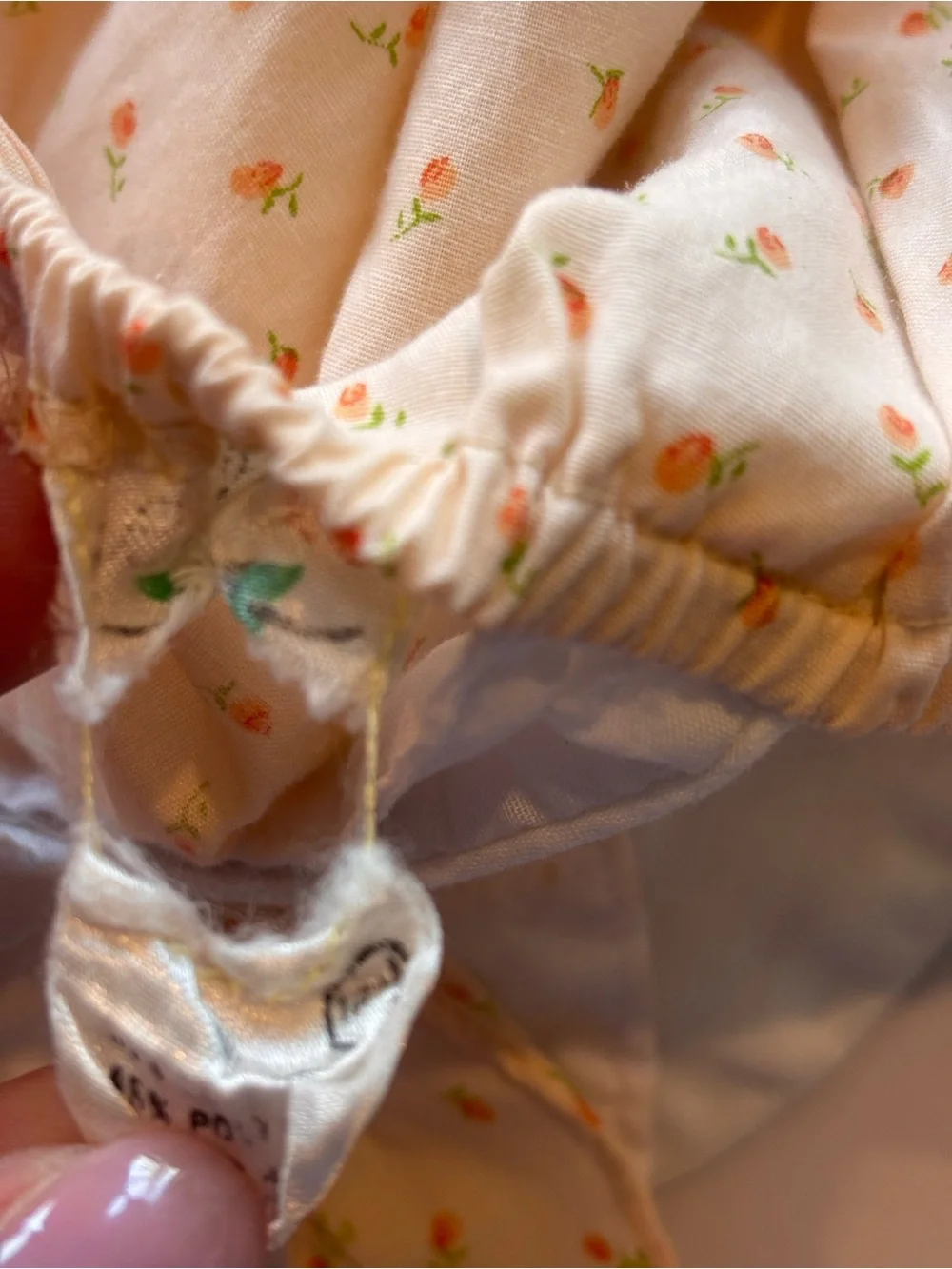 Peach Butterfly Bubble Romper with Embroidered Bib